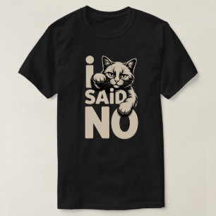 Camiseta Design Minimalista Eu Disse Não ao Gato