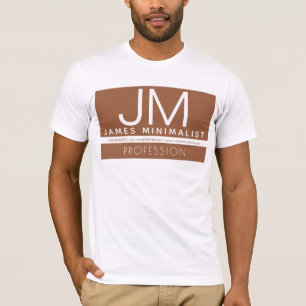 Camiseta Design Minimalista Profissional Moderno Marrom e