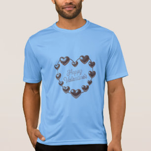 Camiseta Design Moderno de Amor Romântico para o Dia dos Na