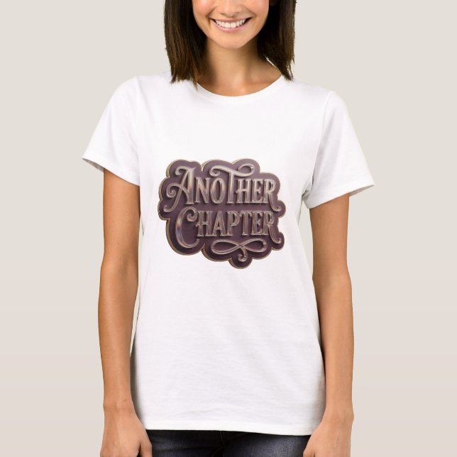 Camiseta Design Moderno de Prata Citação OUTRO CAPÍTULO (Frente)