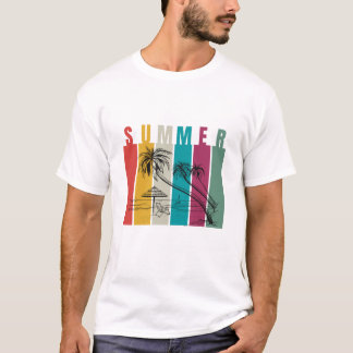 Camiseta Design Moderno de Verão Colorido