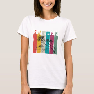 Camiseta Design Moderno de Verão Colorido