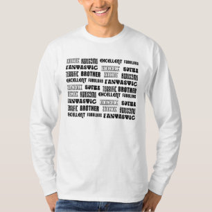 Camiseta Design moderno legal para irmãos: Palavras