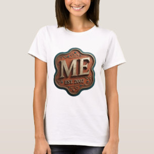 Camiseta Design Moderno Ouro ME EST 2002