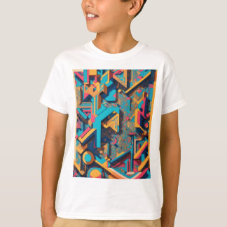 Camiseta Design mural isométrico