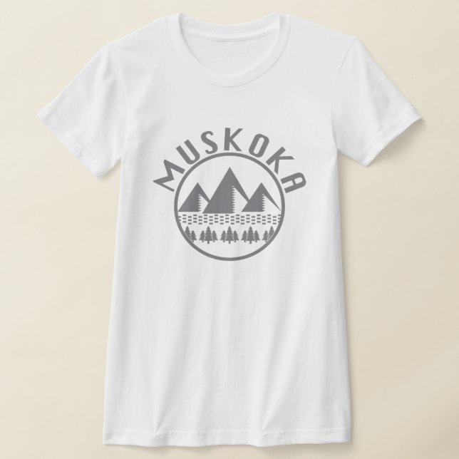 Camiseta Design Muskoka - Bella+Canvas Ajustado fino T-S fe (Postura )