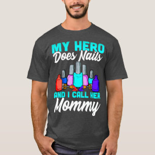 Camiseta Design Nail Tech Mamãe para Técnicas de Nail