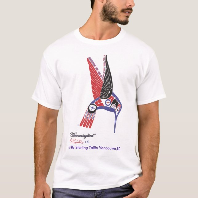 Camiseta Design nativo do colibri do artista do t-shirt dos (Frente)