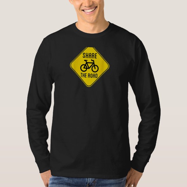 Camiseta Design no verso Compartilhe o sinal de estrada com (Frente)