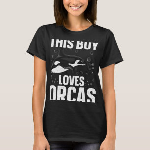 Camiseta Design Orca legal Para Rapazes Miúdos Baleia Orca