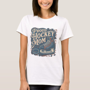 Camiseta Design Orgulhosa de Patins de Gelo para Mãe de Hoc