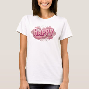 Camiseta Design Original 2D Artístico FELIZ
