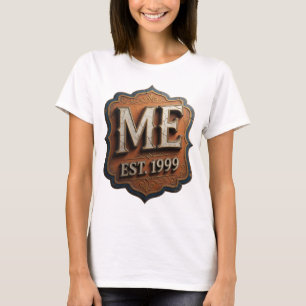 Camiseta Design Ouro Atraente ME EST 1999