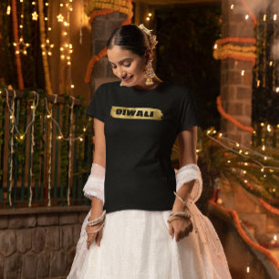 Camiseta Design ouro de impressionante de Diwali