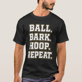 Camiseta Design Ousado de Basquete do Cachorro da Universid