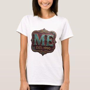 Camiseta Design Ousado Dourado ME EST 1990