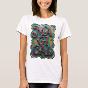 Camiseta Design Ousado Mágico Roxo Divertido