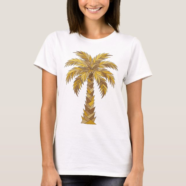 Camiseta Design Ousado PALM TREE Cinza Moderno (Frente)