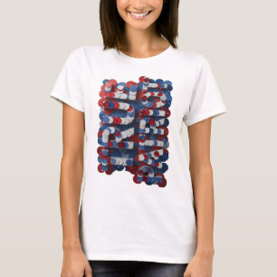Camiseta Design Ousado Prata AMÉRICA Engraçado