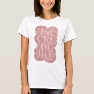 Camiseta Design Ousado Rosa INCRÍVEL Elegante