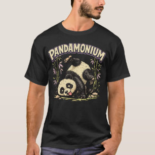Camiseta design “Pandamonium” Panda divertido