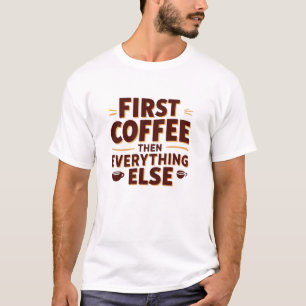 Camiseta Design para amantes de café. Design de xícara de c
