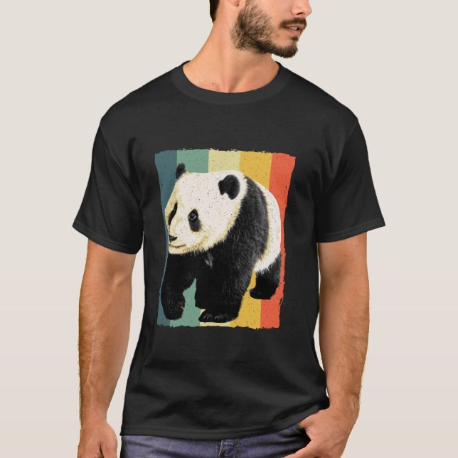 Camiseta Design para Homens Mulheres Crianças Giant Panda B (Frente)