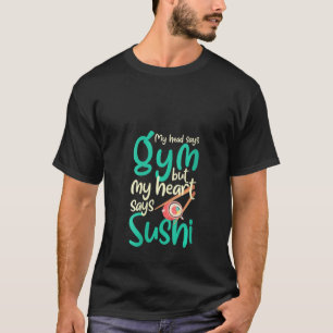 Camiseta Design para mulheres Sushi para o amor pelo arroz