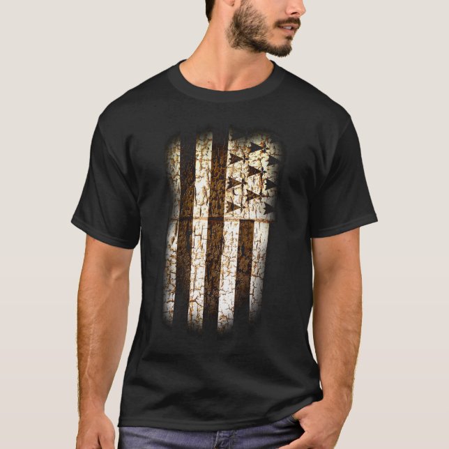 CAMISETA DESIGN PATRIOT DE LIBERDADE BRANCA E NEGRA (Frente)