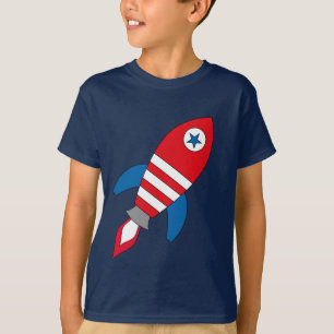 Camiseta design patriota homem-foguete paixão pela ciênci