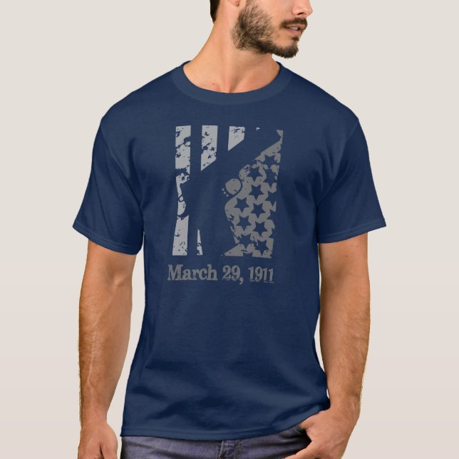 Camiseta Design patriótico das cinzas da bandeira 1911 (Frente)