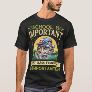 Camiseta Design Patriótico de Pesca de Robalo Engraçado