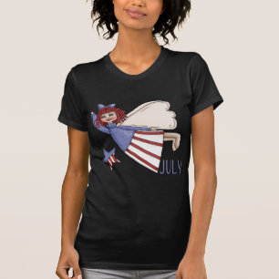 Camiseta Design patriótico do verão do anjo de julho