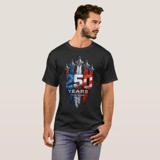 Camiseta Design Patriótico EUA 250 Anos Jatos 4 de Julho