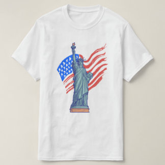 Camiseta Design Patriótico Vintage para o 4 de Julho