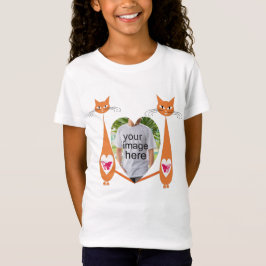Camiseta Design Personalizado de Coração de Amor de Cat Edi
