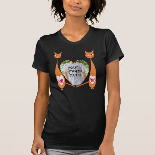 Camiseta Design Personalizado de Coração de Amor de Cat Edi