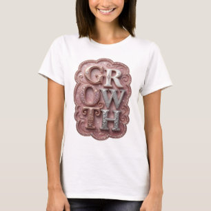 Camiseta Design Personalizado de Crescimento Prateado e Atr