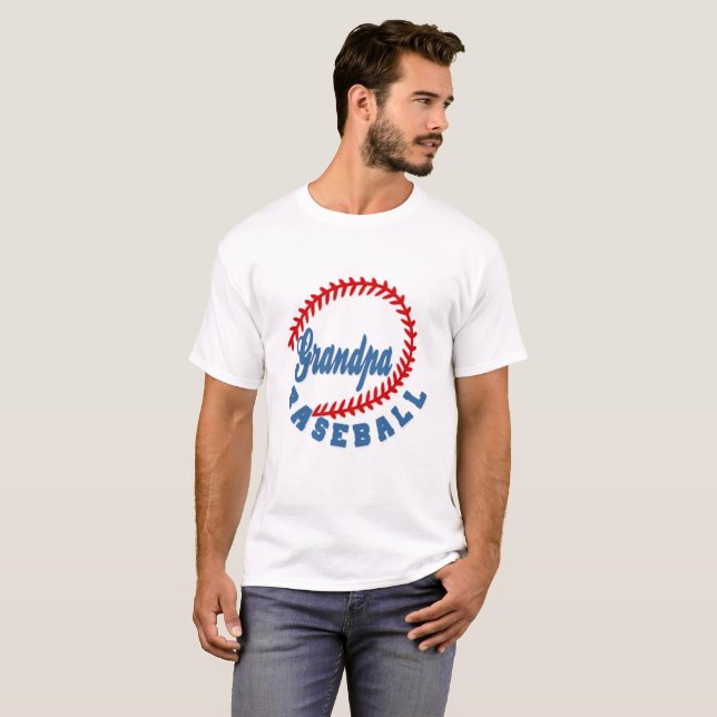 Camiseta Design personalizado do avô de baseball (Frente Completa)