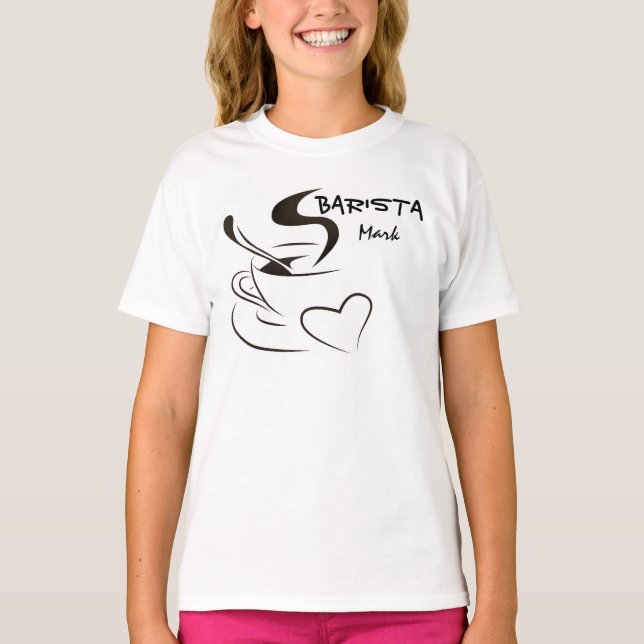 Camiseta Design personalizado do barista (Frente)