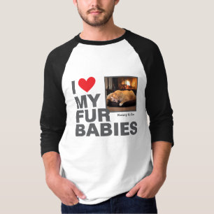 Camiseta Design Personalizado 'Eu ❤️ Meus Peles Bebês' Foto