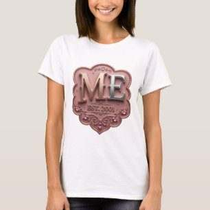 Camiseta Design Personalizado ME EST 2001 Prata Divertido