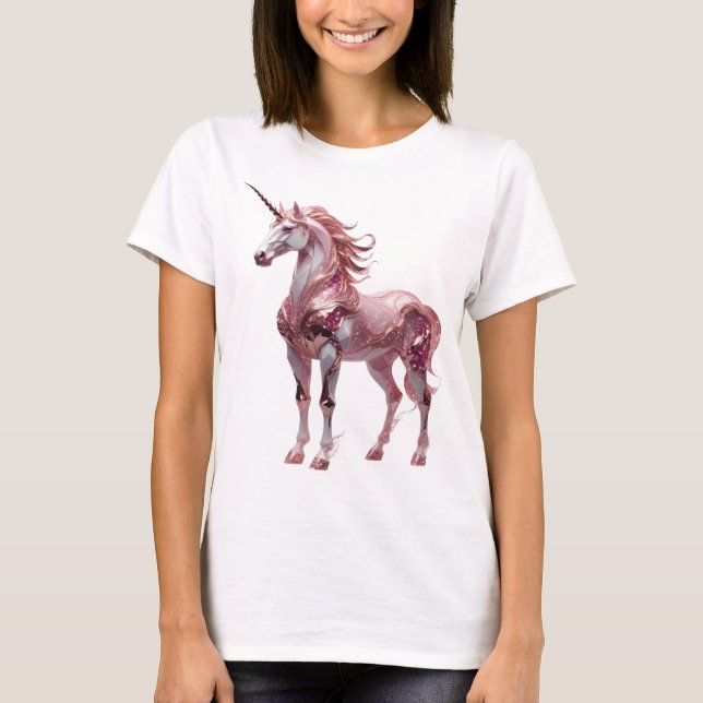 Camiseta Design Personalizado UNICÓRNEO Prata Chic (Frente)