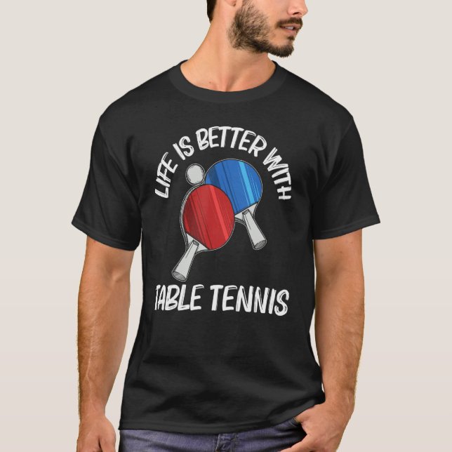 Camiseta Design Ping Pong Para Homens Tênis (Frente)