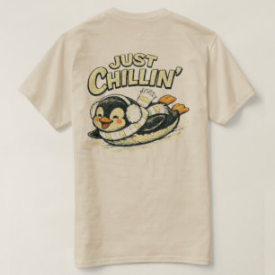 Camiseta design Pinguim Relaxado “Só Relaxando”
