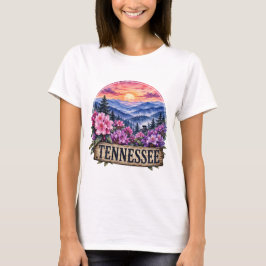 Camiseta Design PNG Floral do Estado do Tennessee
