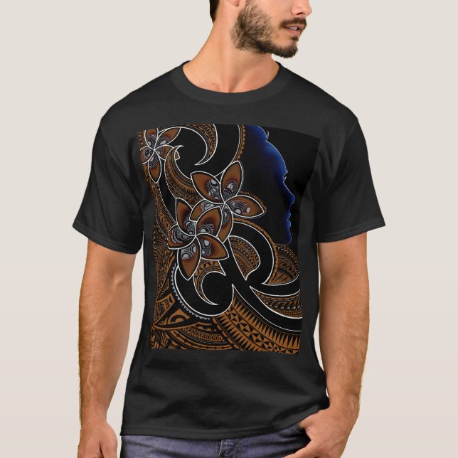Camiseta Design polinésia tribal (Frente)