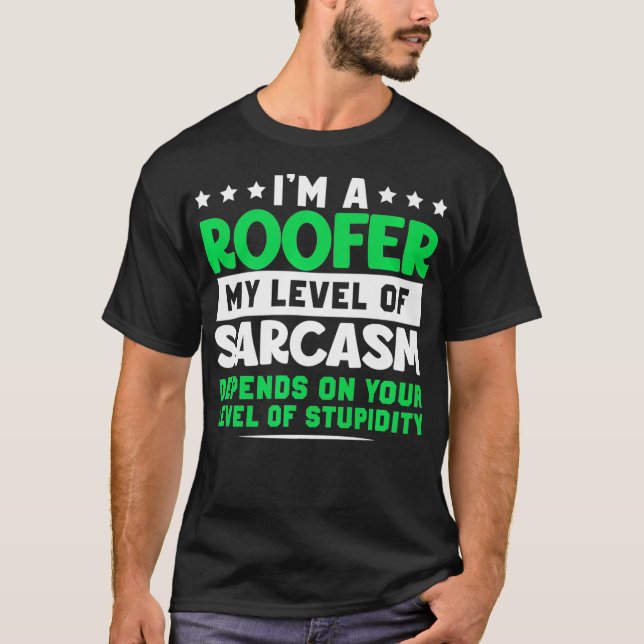 Camiseta Design Premium Roofer Engraçado _3 (Frente)