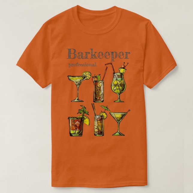 Camiseta Design profissional do barman (Frente do Design)