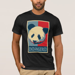 Camiseta Design psto em perigo do pop art da panda